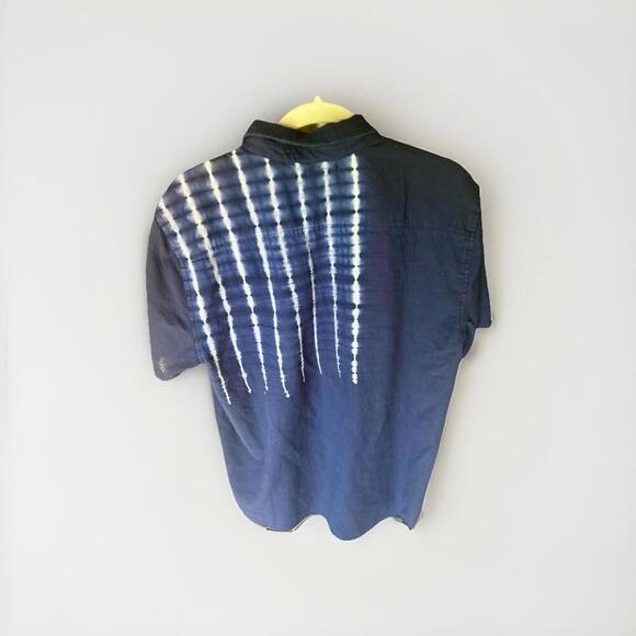 Velvet Graham & Spencer Tie-Dye Linen Button T-Shirt, M - Picture 4 of 5